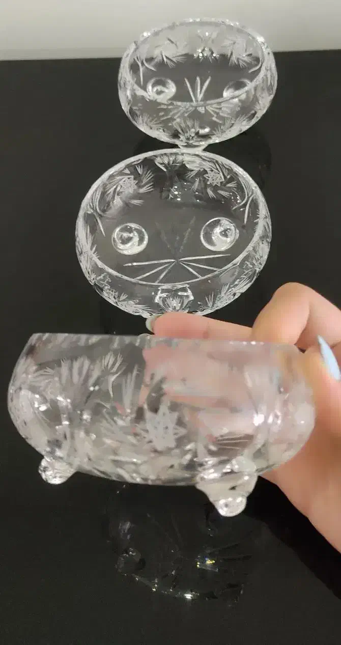 آجیل خوری کریستال لهستان اورجینال|ظروف سرو و پذیرایی|کرج, عظیمیه|دیوار