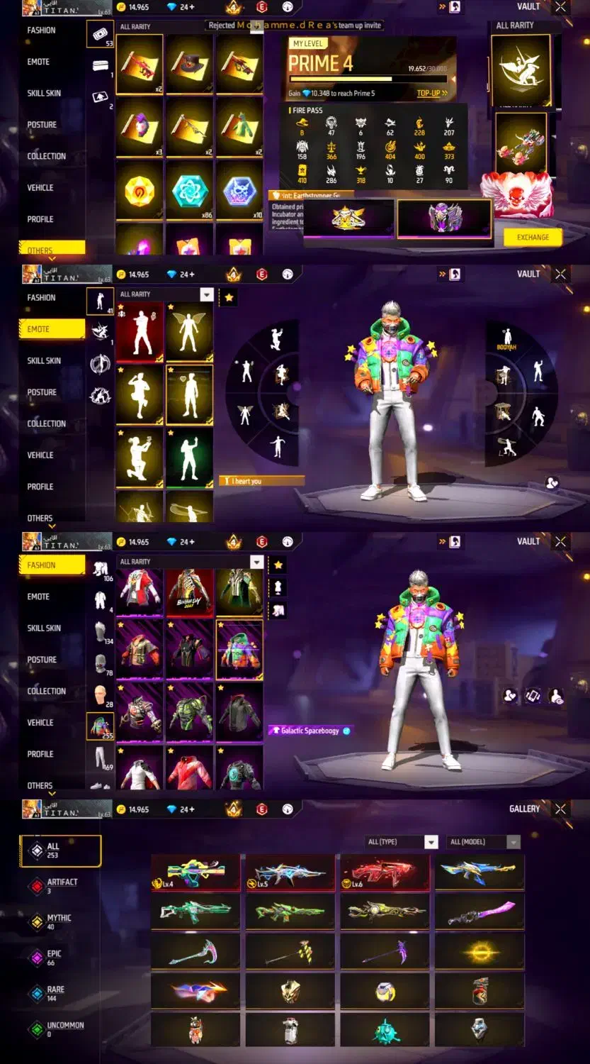 اکانت فری فایر|کنسول، بازی ویدئویی و آنلاین|بندر ترکمن, |دیوار