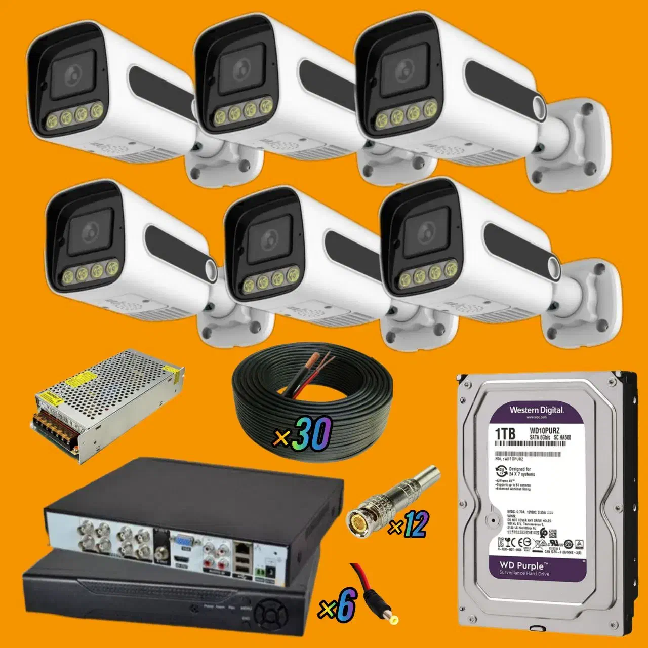 دوربین مداربسته کیس61ذخیره تصویر15روز 6 تایی فولHD|دوربین مداربسته|تاکستان, |دیوار