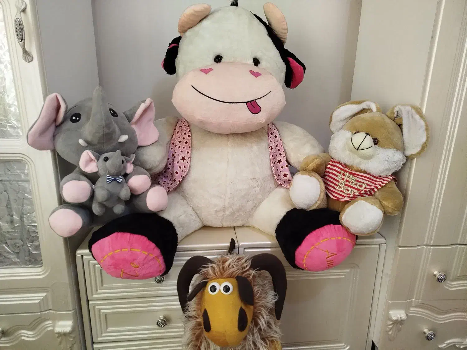 ۴تا عروسک گاو سایز بزرگ کاملا نو مناسب سیسمونی|اسباببازی بچه|پردیس, فاز ۸|دیوار