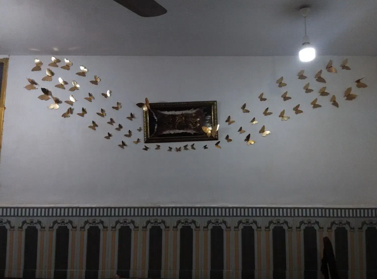 تابلو و پروانه تزیینی همراه با تابلو|تابلو، نقاشی، عکس|بندر ماهشهر, |دیوار