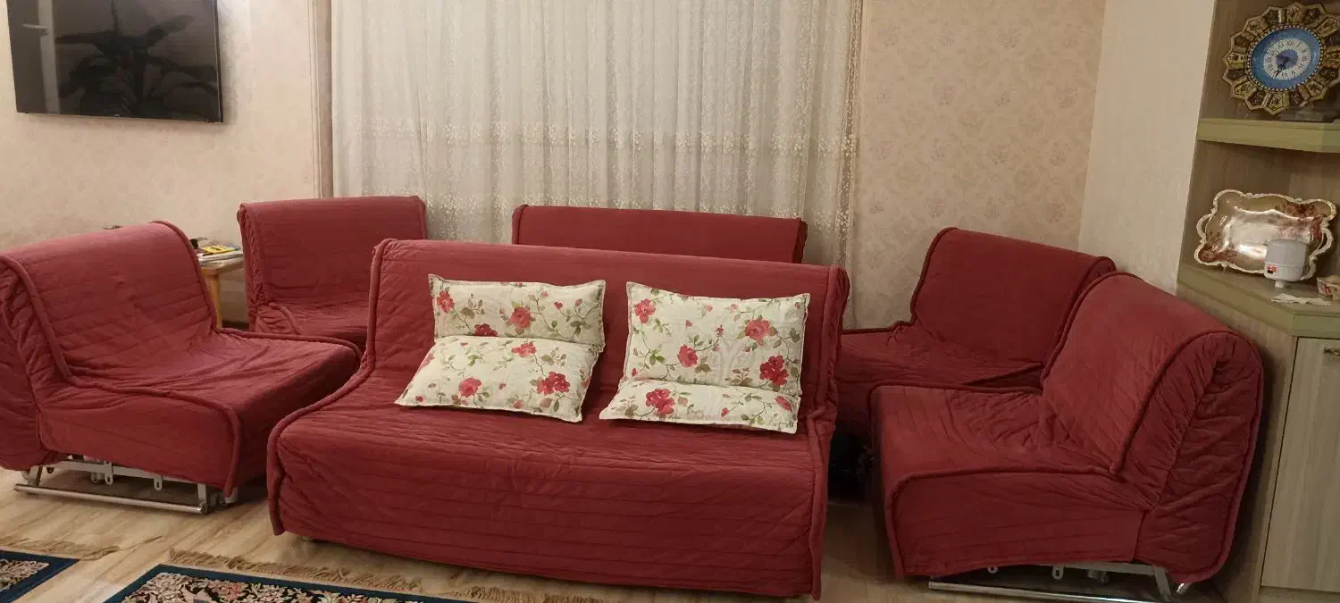 مبل کم جا چوب ۸نفره|مبلمان خانگی و میز عسلی|قم, بنیاد|دیوار