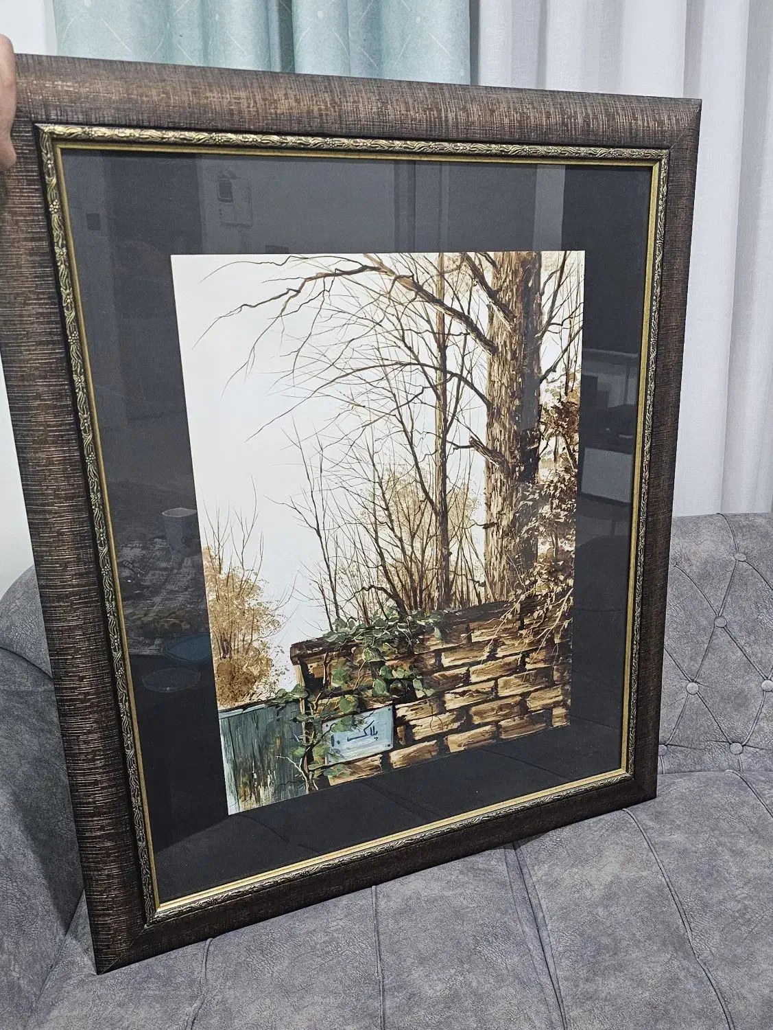 نقاشی قیر و رنگ روغن...|تابلو، نقاشی، عکس|پیشوا, |دیوار