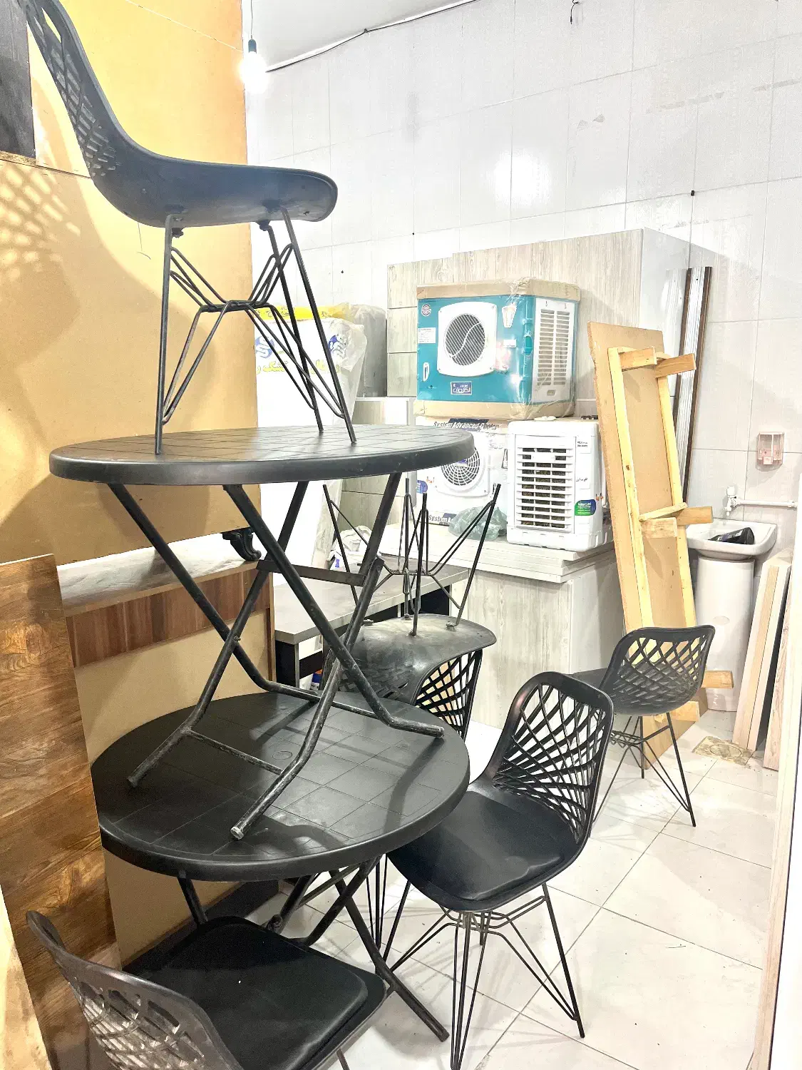 میز نهارخوری ۴و۳نفر|میز و صندلی غذاخوری|آشخانه, |دیوار