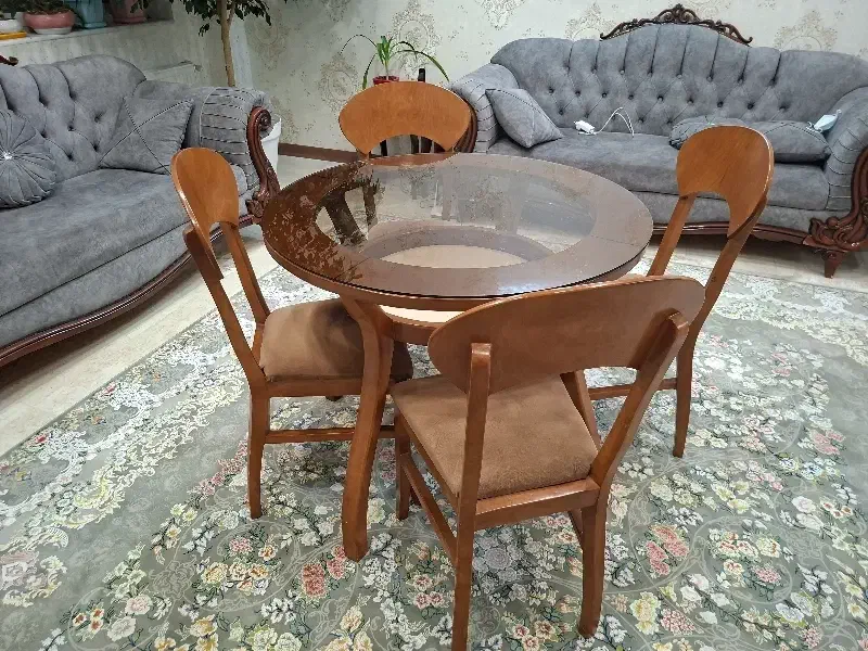 میز ناهارخوری چهارنفره با ۴ صندلی|میز و صندلی غذاخوری|کرمان, |دیوار