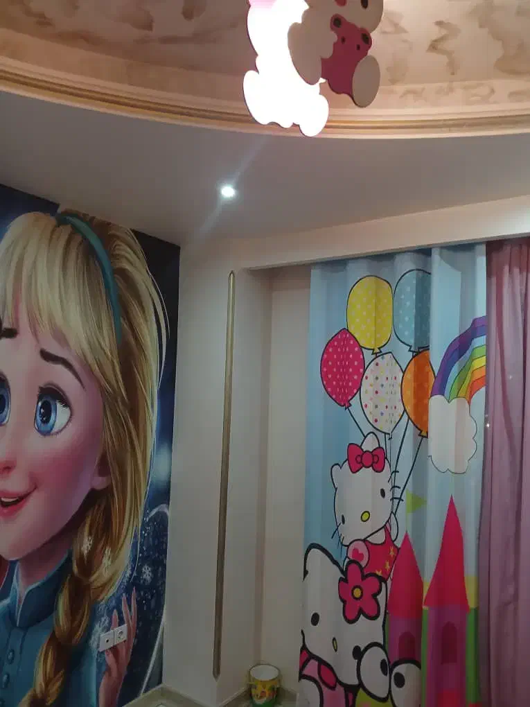 فرش کودک وپرده پانچی کودک طرح کیتی|فرش|تهران, بهمن یار|دیوار