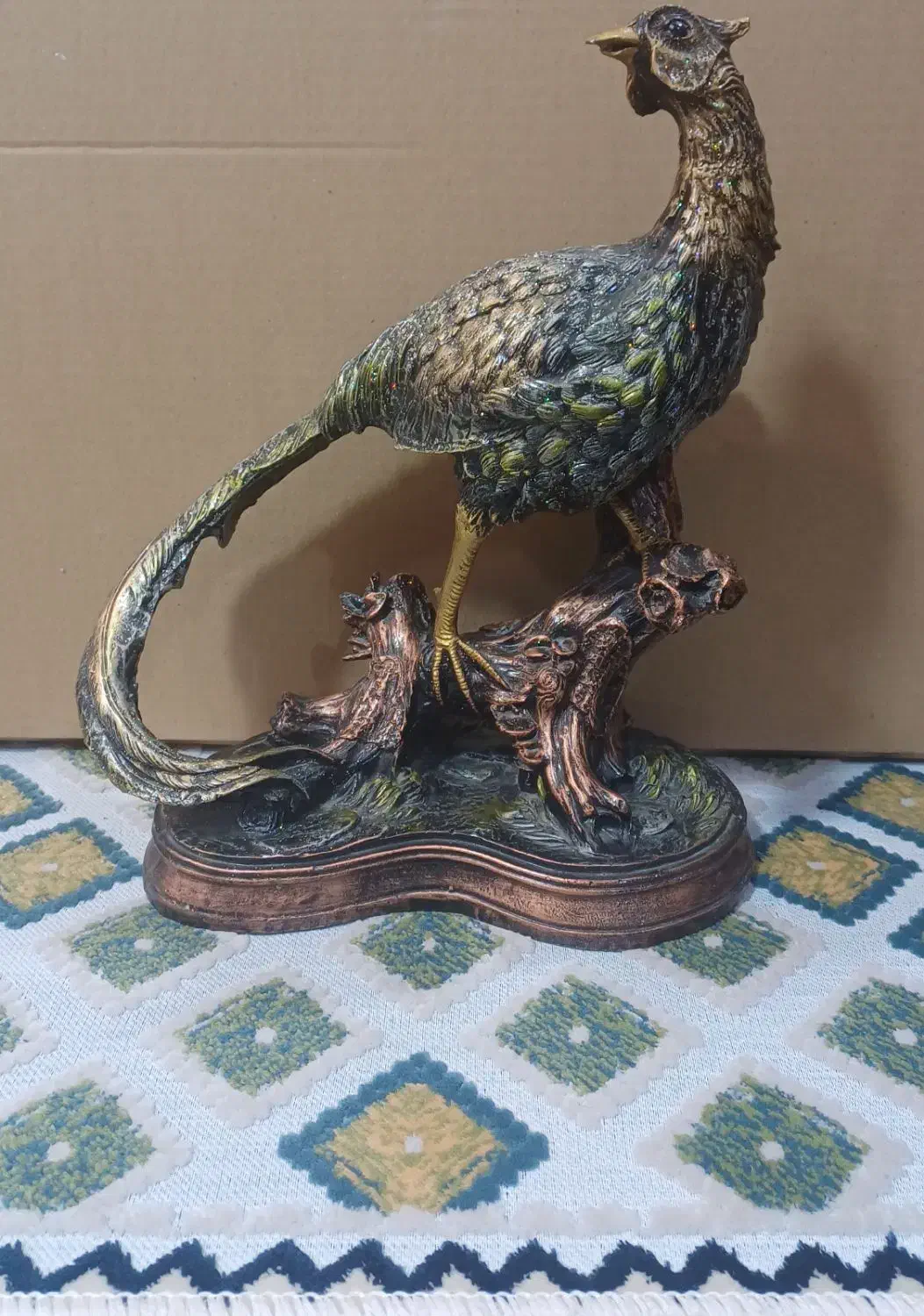 دکوری پلی استر طاووس زیبا|مجسمه، تندیس، ماکت|بروجرد, |دیوار