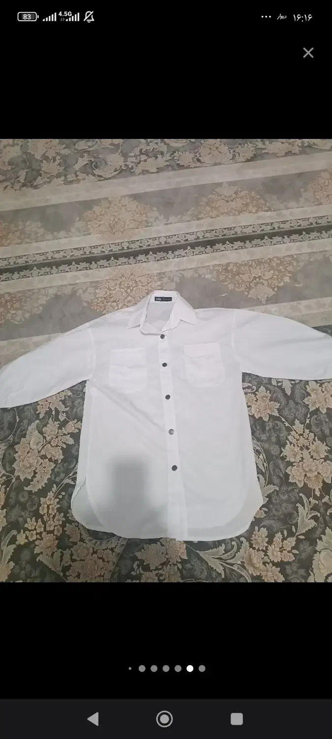 مانتو سفید دکمه فشاری|لباس|ایلام, |دیوار