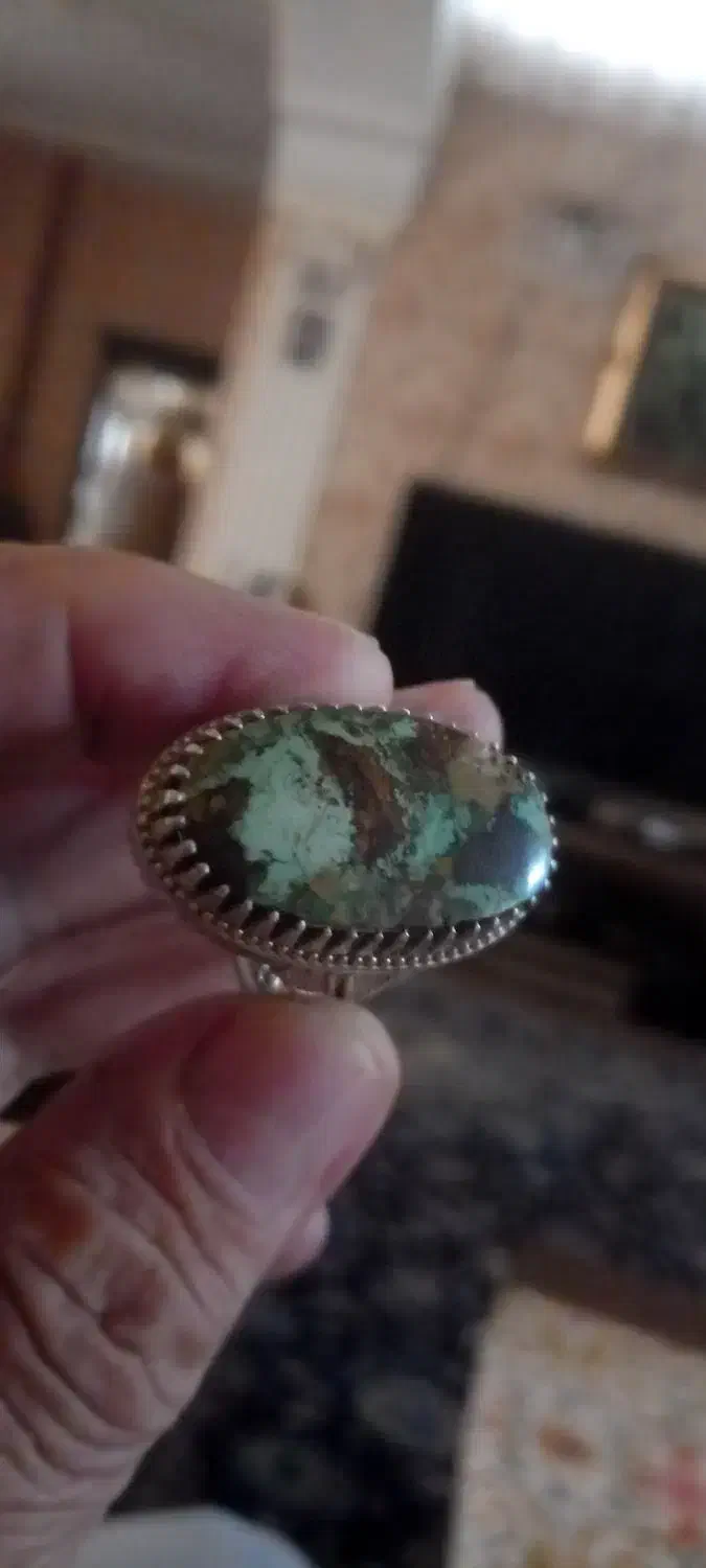 انگشر نقره بانگین فیروزه|جواهرات|شاهرود, |دیوار