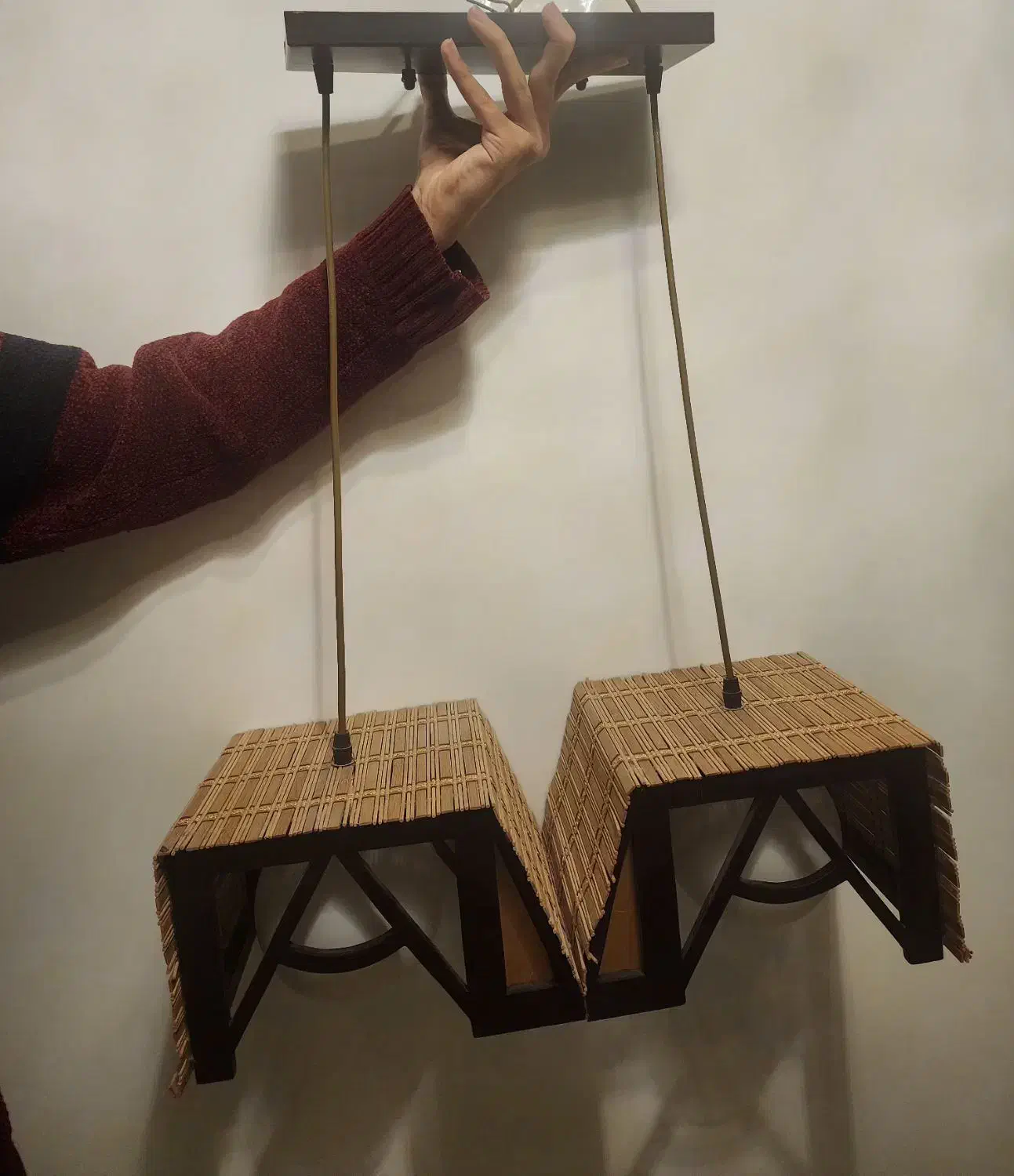 لوستر چوبی|لوستر و چراغ آویز|تبریز, |دیوار