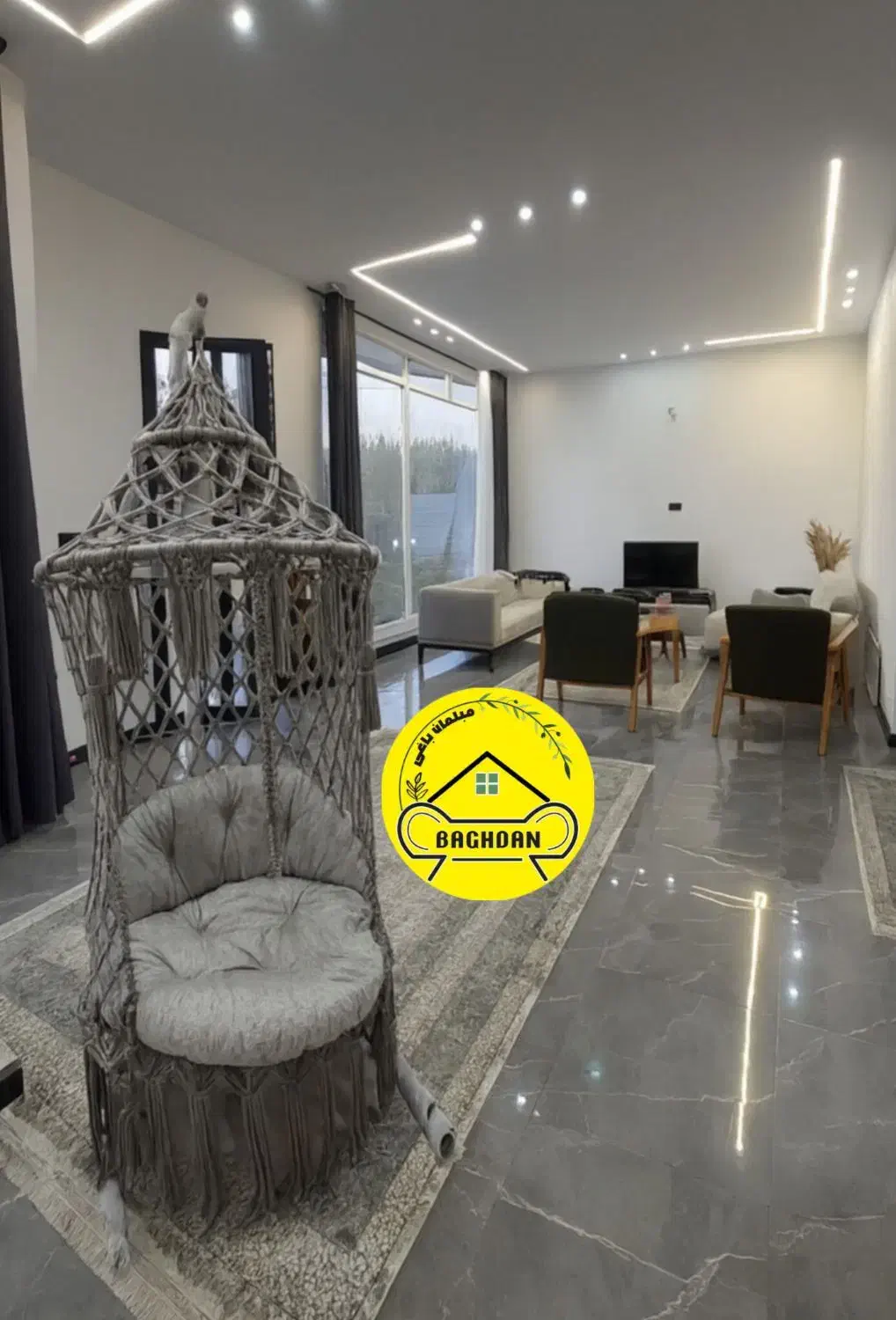 تاب ریلکسی مدل فرهی تاب باغی /باغدان|مبلمان خانگی و میز عسلی|چهارباغ, |دیوار