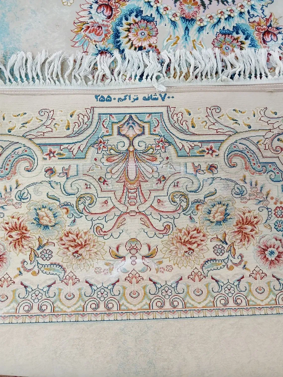 فرش 12متری جفت اصل 700شانه تراکم 2550در حد نو|فرش|تربت جام, مطهری|دیوار