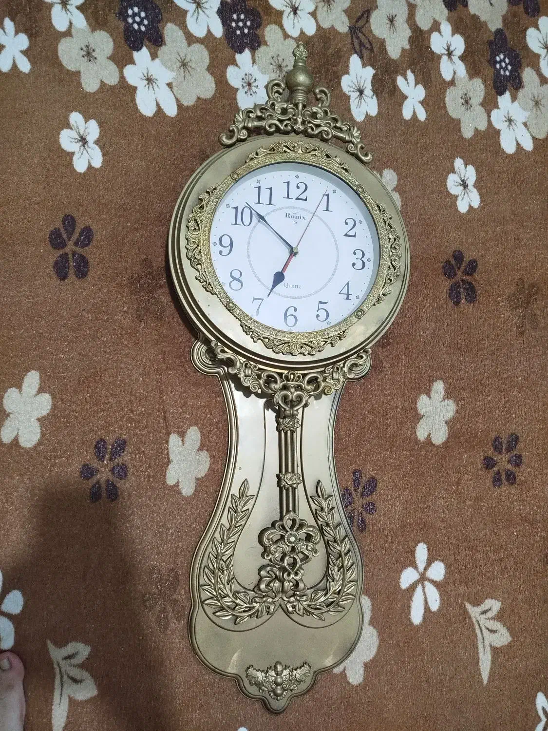 ساعت دیواری طلایی|ساعت دیواری و تزئینی|کرمانشاه, |دیوار