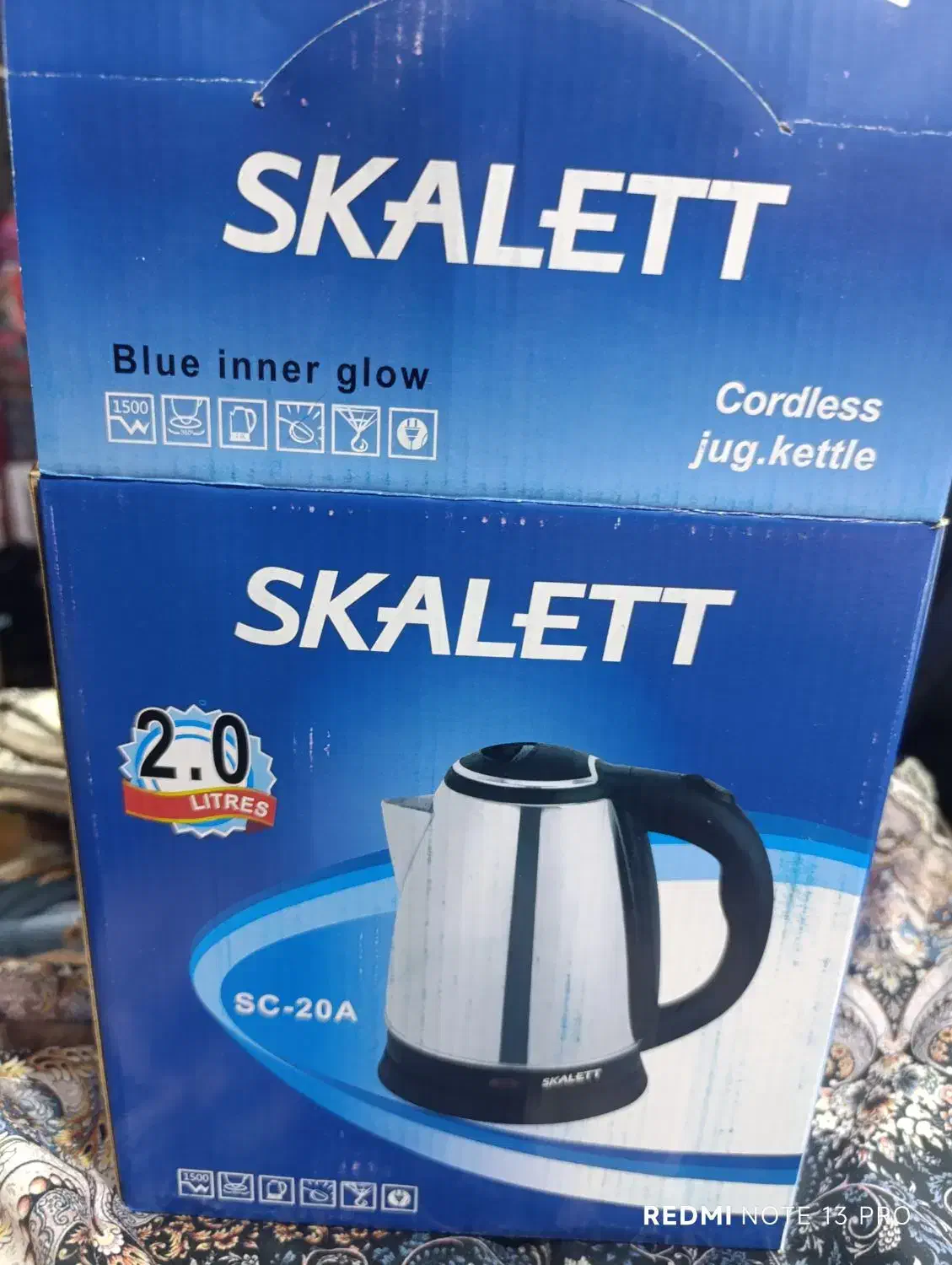 کتری برقی ۲ لیتری اسکالت چایساز|سماور، چای‌ساز، قهوه‌ساز|مشهد, جلالیه|دیوار