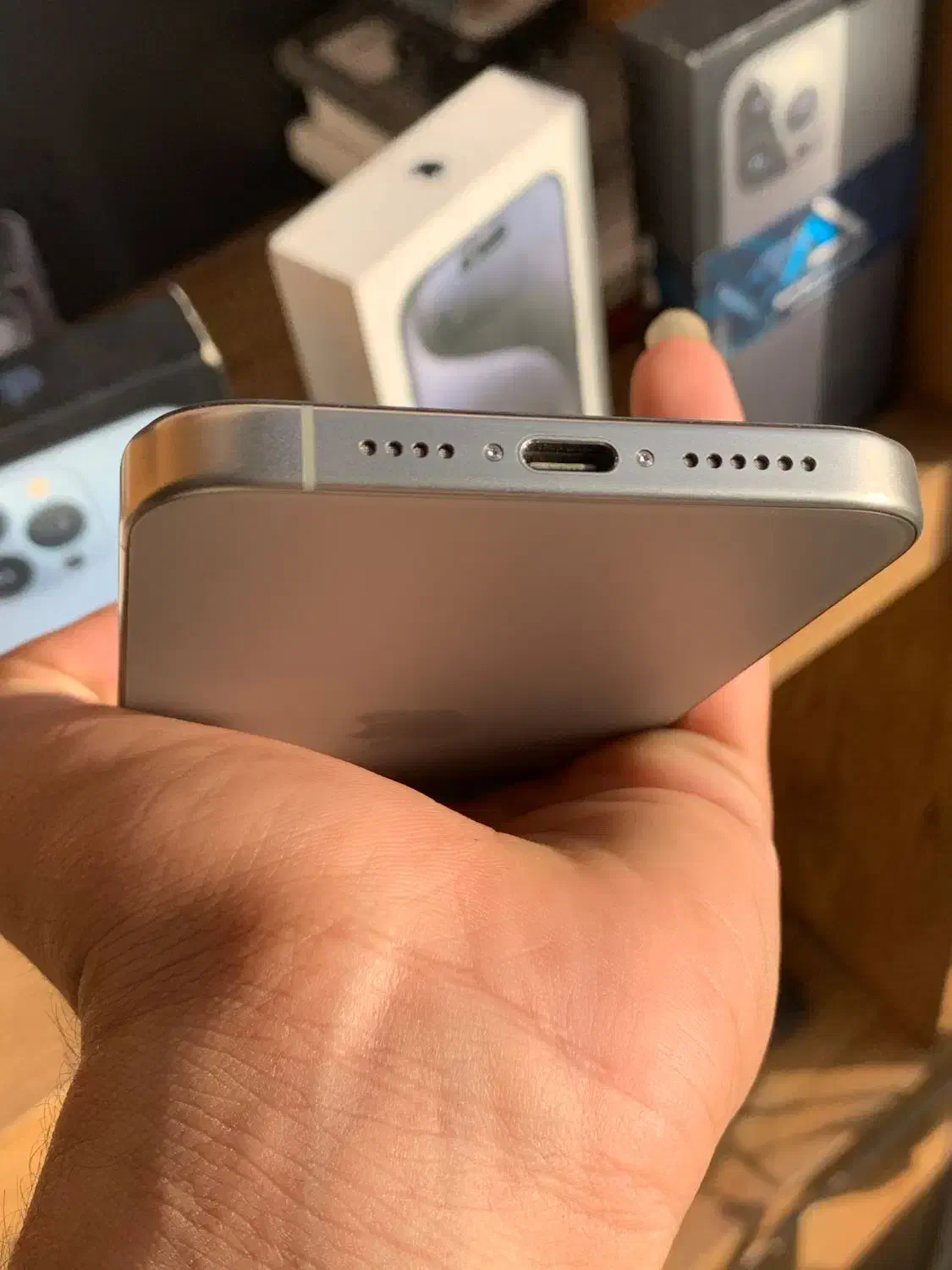 iphone 15 pro max باتری ۹۹ zaa آکبند|موبایل|مشهد, احمدآباد|دیوار
