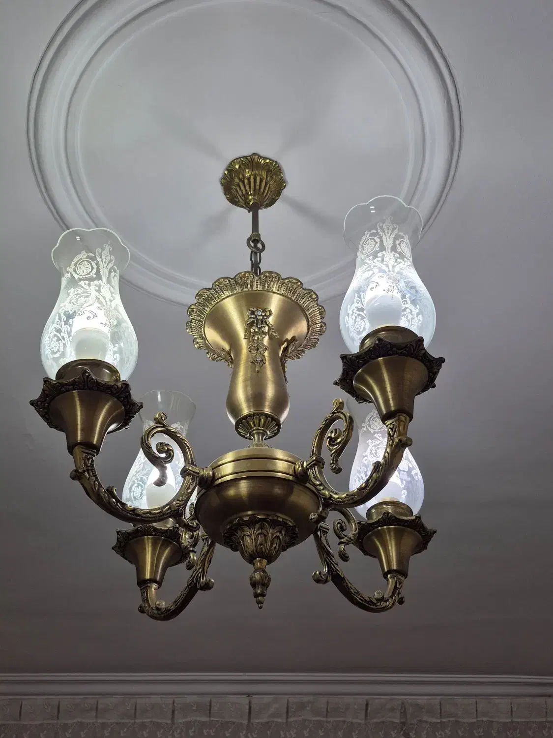 لوستر برنز جفت|لوستر و چراغ آویز|تهران, مسعودیه|دیوار