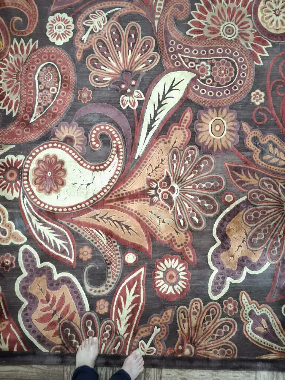 سلام گیلم فرش گل برجسته در حد نو|فرش|سلفچگان, |دیوار