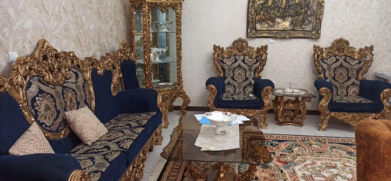 مبل استیل نه نفره همراه میز ناهار خوری|مبلمان خانگی و میز عسلی|قرچک, پارس سرام|دیوار