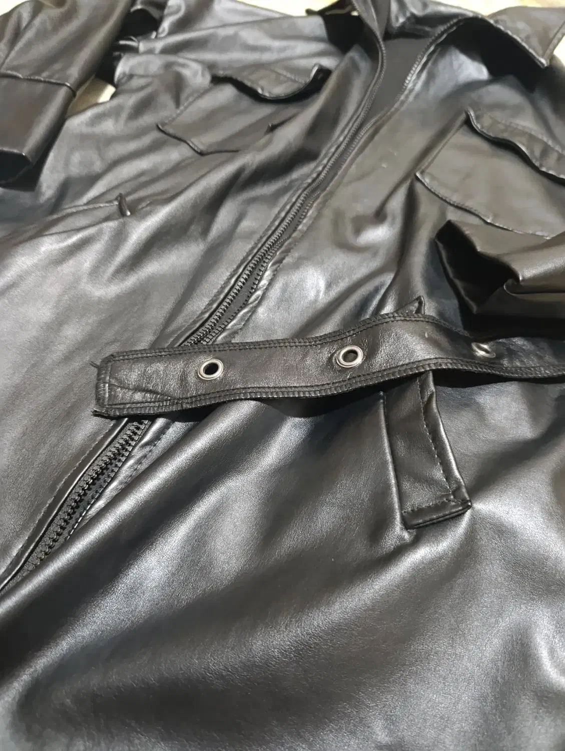 لبلس های زنانه چرم پالتو پلنگی چرم شیک|لباس|خوی, |دیوار