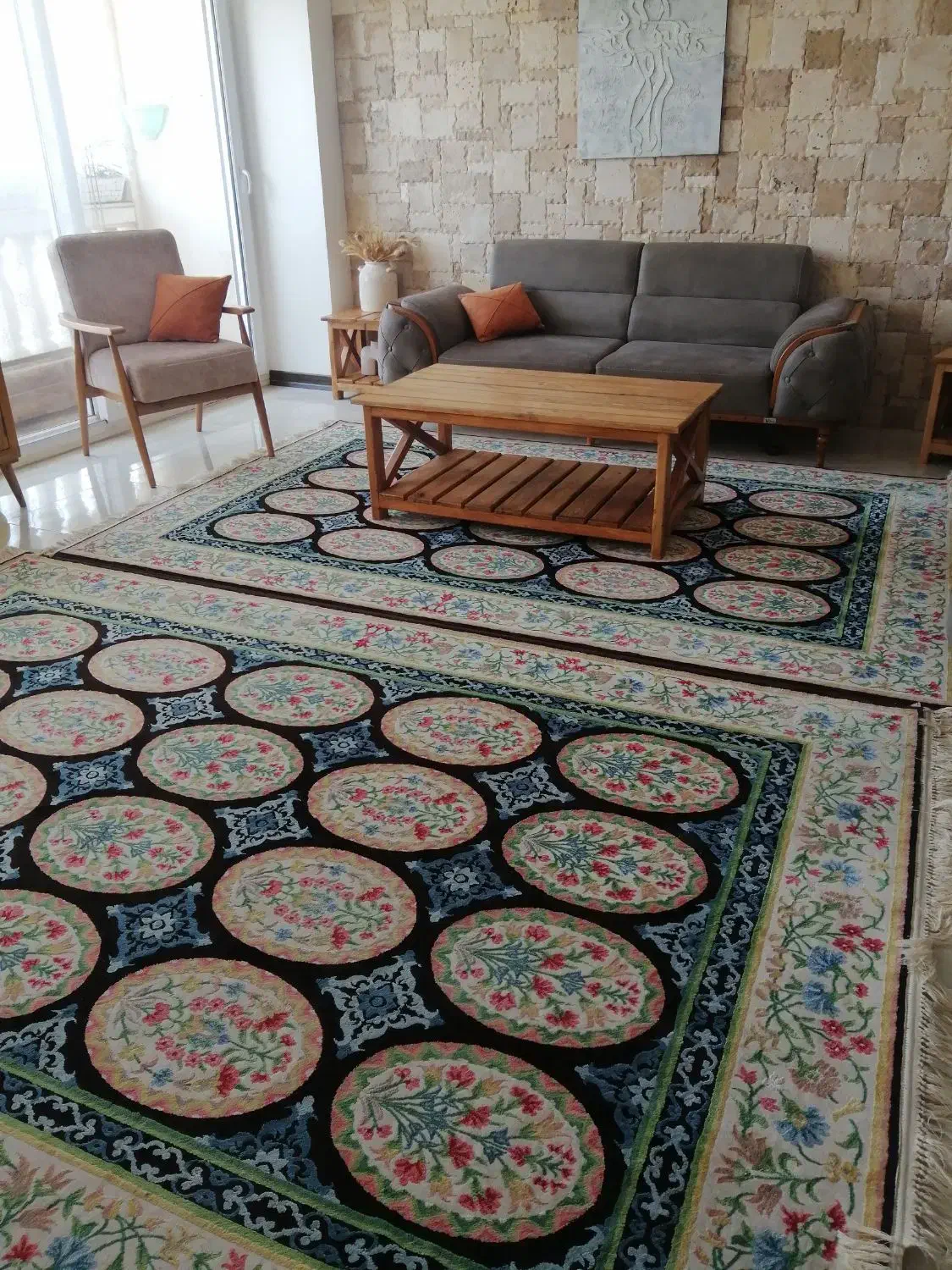 فرش ابریشم|فرش|بندر کنگان, |دیوار