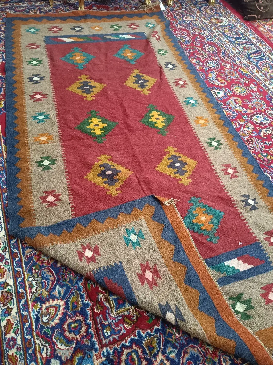 قالیچه دستباف پشم شتر|فرش|مشهد, ایثارگران|دیوار