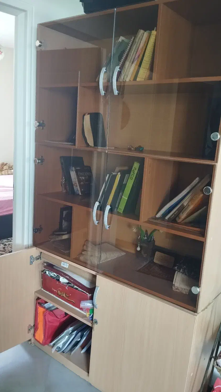 کتابخانه|کتابخانه، شلف، قفسه‌های دیواری|تهران, اوقاف|دیوار