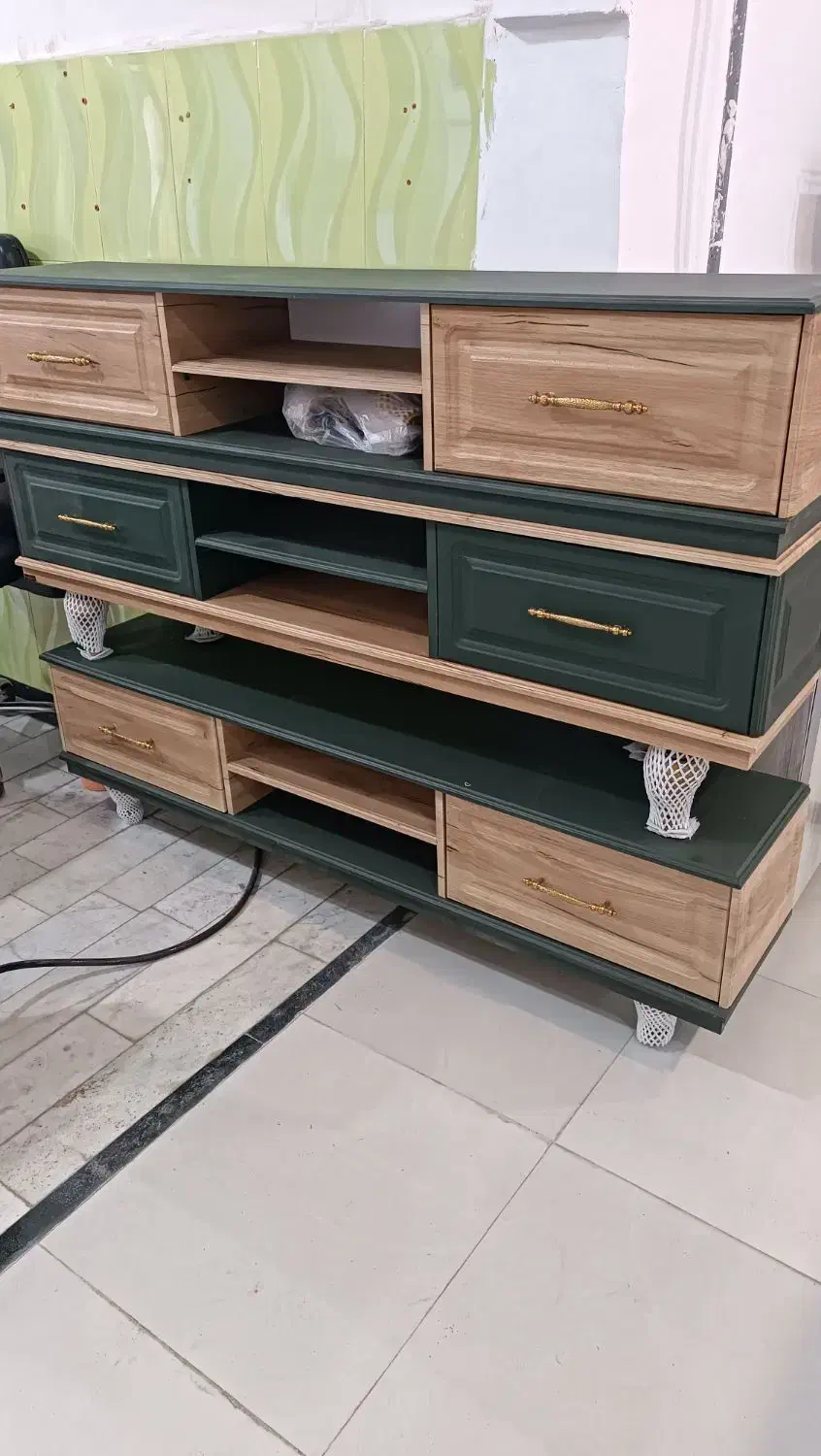 میز تلویزیون MDF وکیوم شیک 170 سانتی|میز تلویزیون|نقده, |دیوار