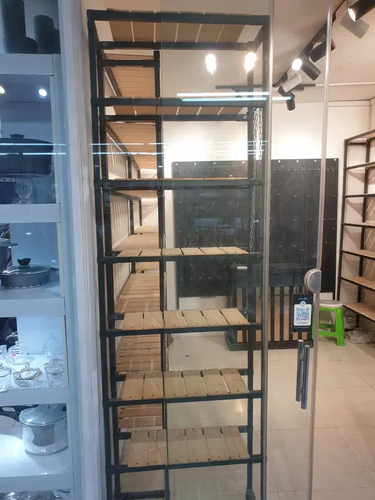 قفسه فلزی با چوب|فروشگاه و مغازه|آفتاب, |دیوار