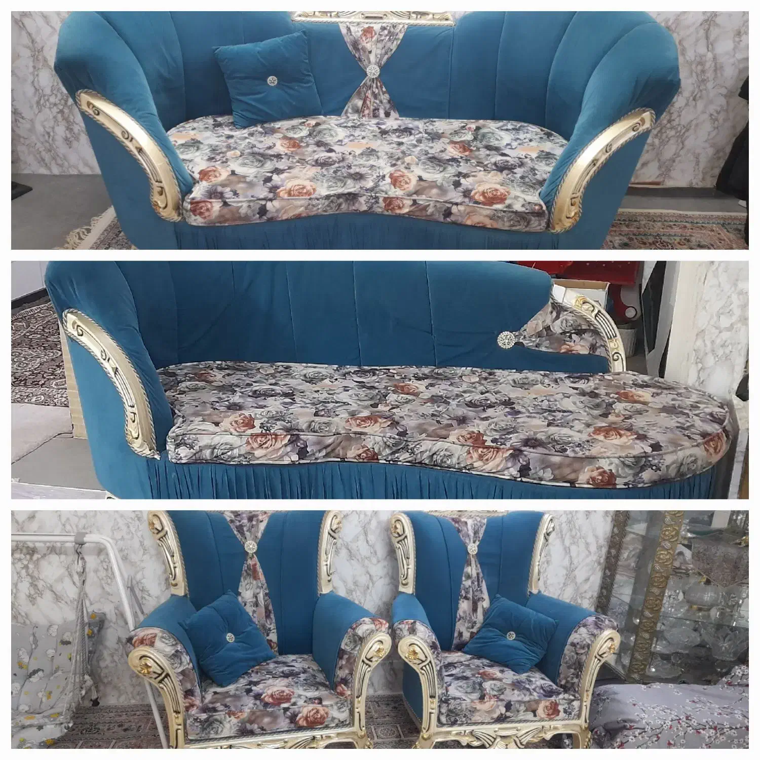 مبل ۷نفره|مبلمان خانگی و میز عسلی|قم, شهدا|دیوار