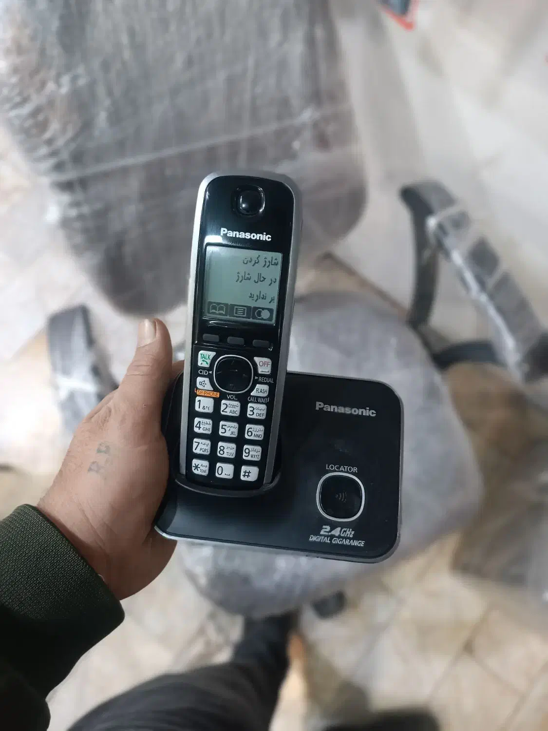 تلفن بیسیم panasonic|تلفن رومیزی|مشهد, قائم|دیوار