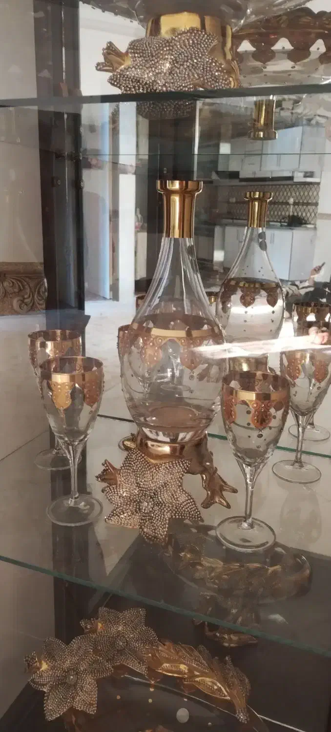 سرویس اب طلا اصلی|صنایع دستی و سایر لوازم تزئینی|قم, باغ کرباسی|دیوار