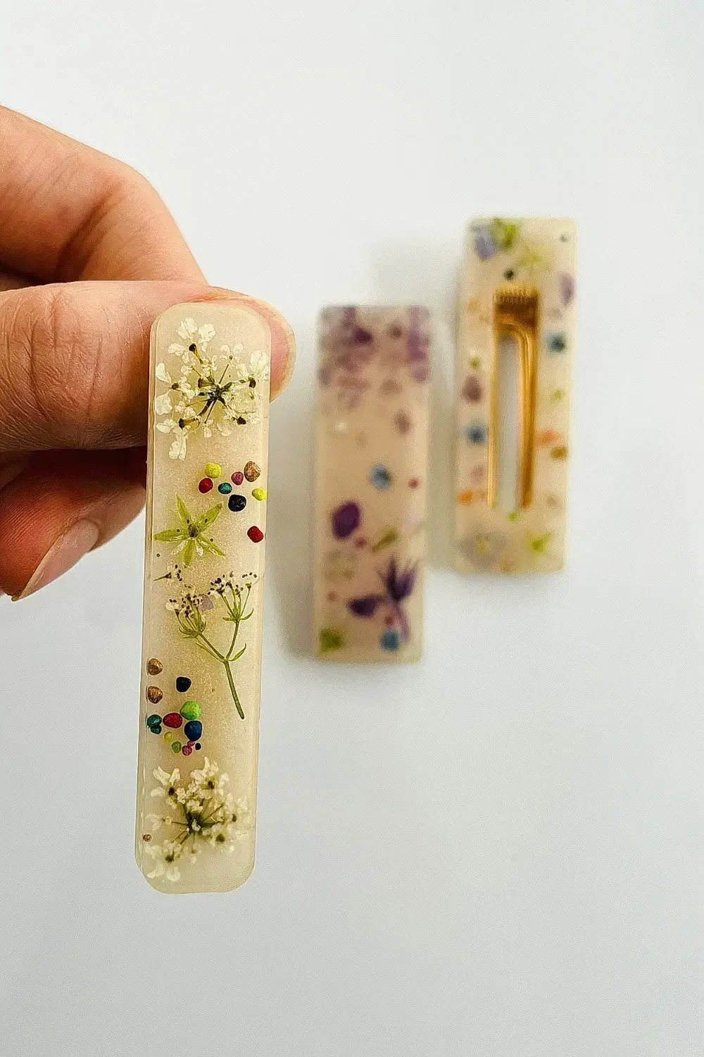 ست گلسر گیره رزینی|زیورآلات و اکسسوری|قم, زند آباد|دیوار