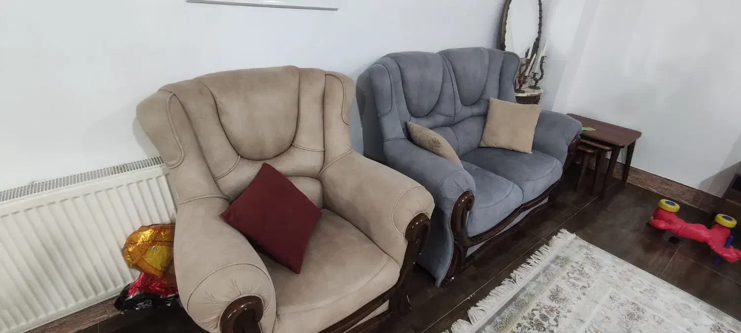 مبلمان هفت نفره و جلو مبلی و میز عسلی|مبلمان خانگی و میز عسلی|ماسال, |دیوار