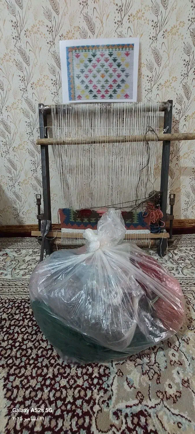 دار گلیم بافی|گلیم، جاجیم، گبه|سجاس رود, |دیوار