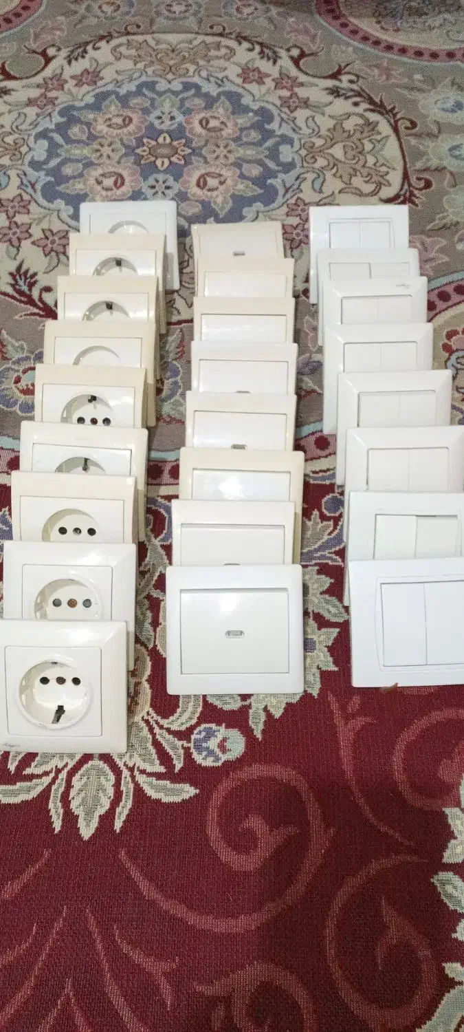 26 عدد کلید تک پل و دو پل و پریز مارک دلند|حراج|گنبد کاووس, |دیوار