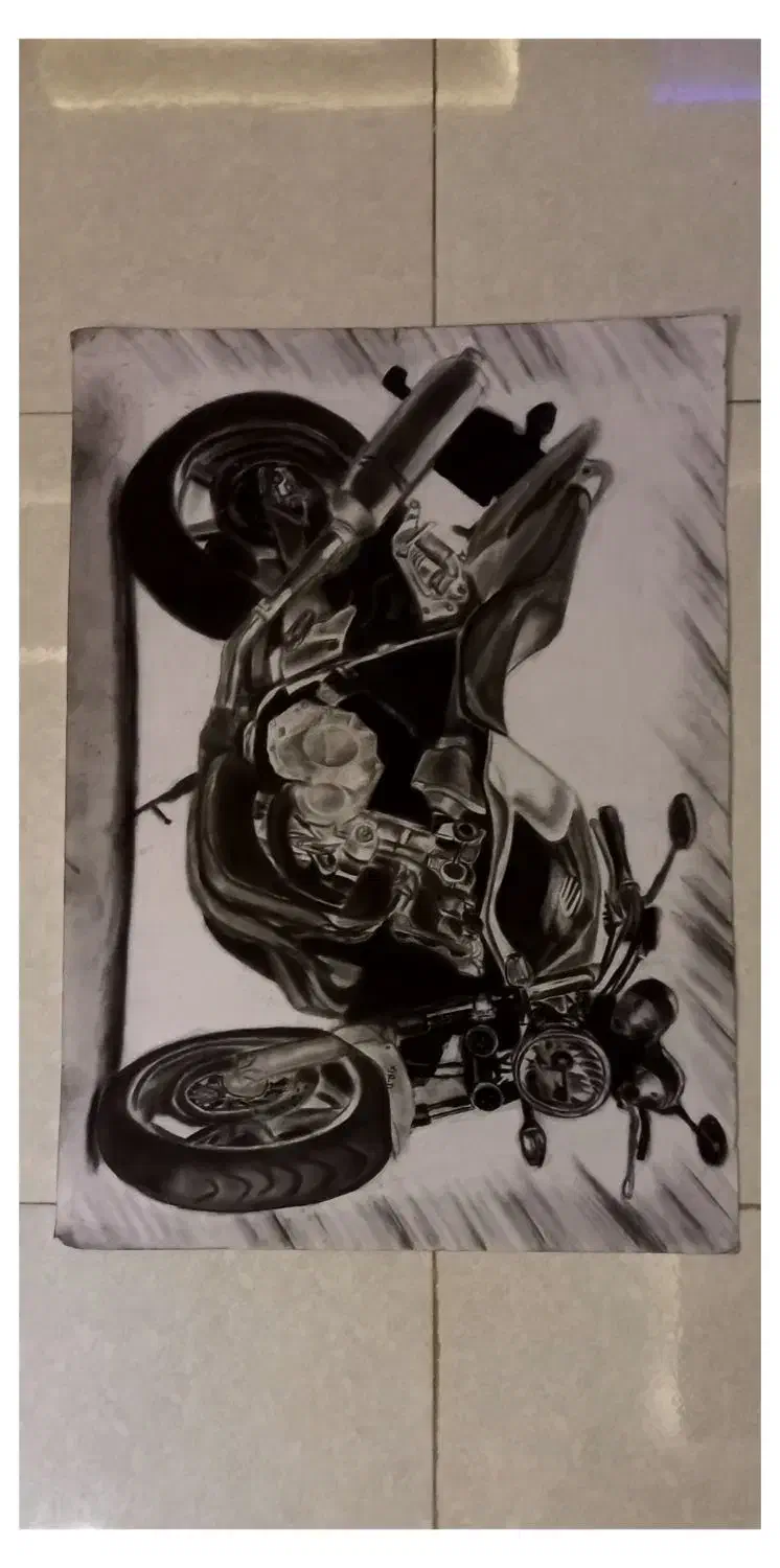 نقاشی موتور|تابلو، نقاشی، عکس|تاکستان, |دیوار