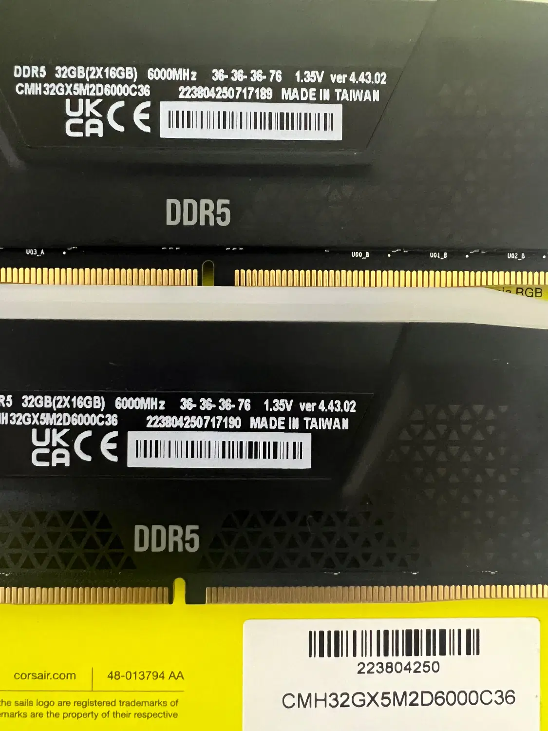 Ram corsair vengeance 32g 6000mhz ddr5|قطعات و لوازم جانبی رایانه|قم, شهرک قدس|دیوار