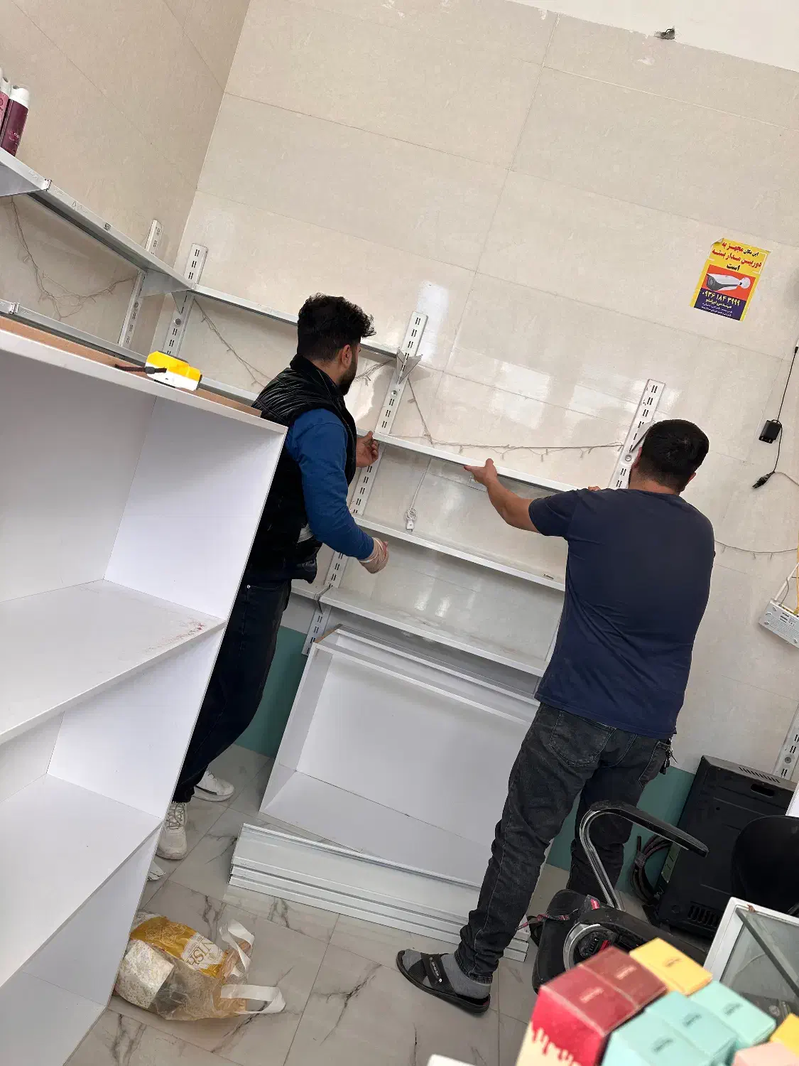 قفسه فلزی|کتابخانه، شلف، قفسههای دیواری|بجنورد, |دیوار