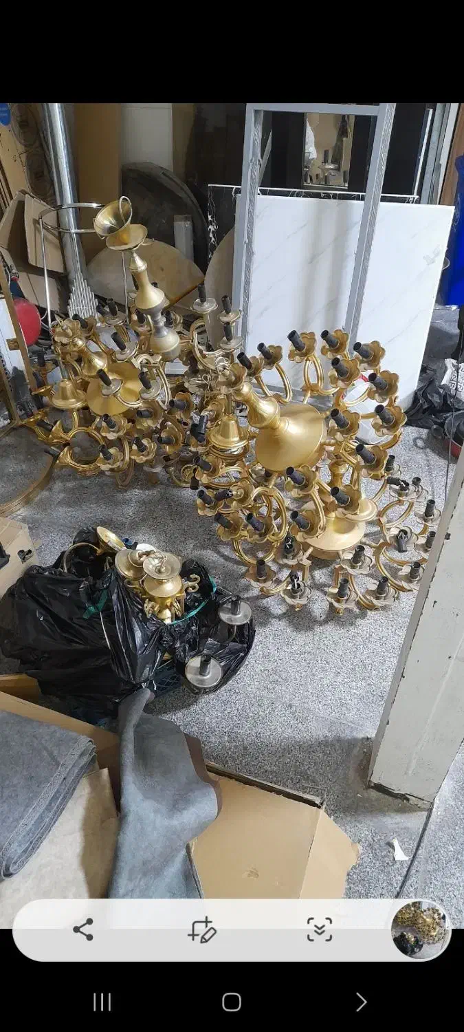 خریدار وفروشنده لوستر برنجی سالم خراب|لوستر و چراغ آویز|رباطکریم, رباطکریم|دیوار