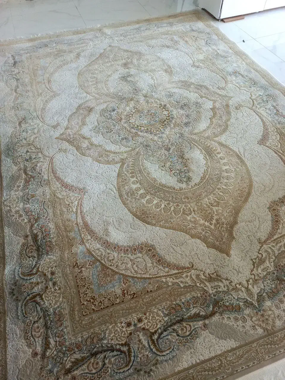 فرش ۹ متری تمام برجسته در حد نو|فرش|کیش, |دیوار