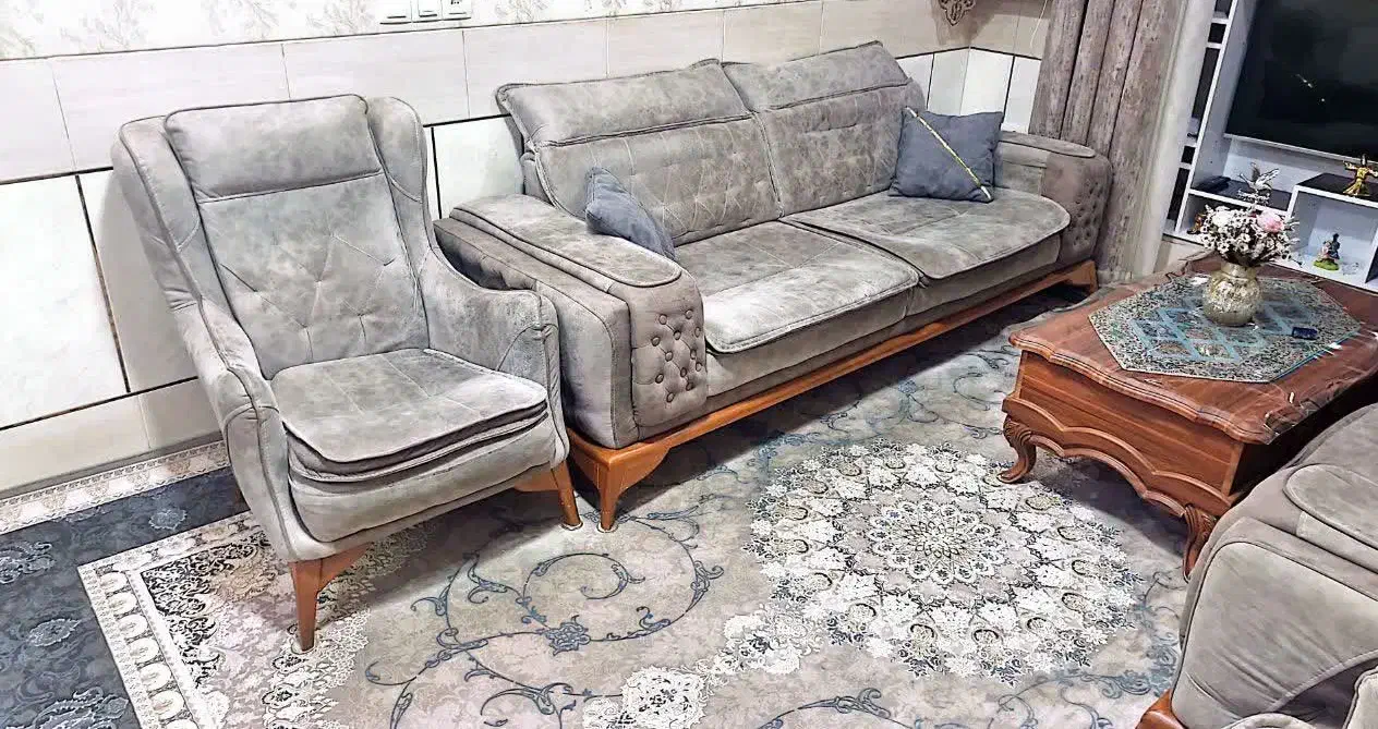 مبلمان ۸ نفره تخت خواب شو|مبلمان خانگی و میز عسلی|لنجان, |دیوار