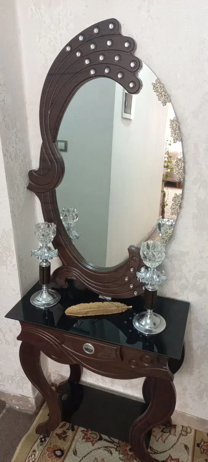 آینه وشمعدان نو|صنایع دستی و سایر لوازم تزئینی|همدان, |دیوار