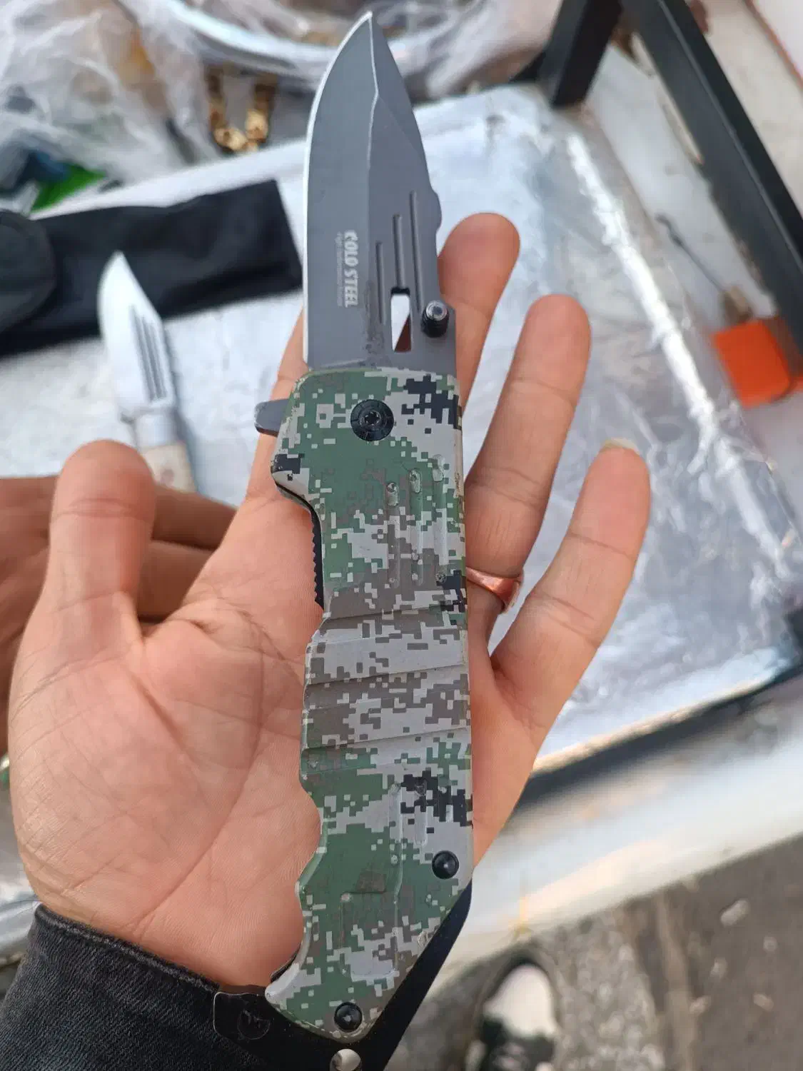 چاقو جیبی انتیک|کلکسیون اشیاء عتیقه|نسیمشهر, |دیوار