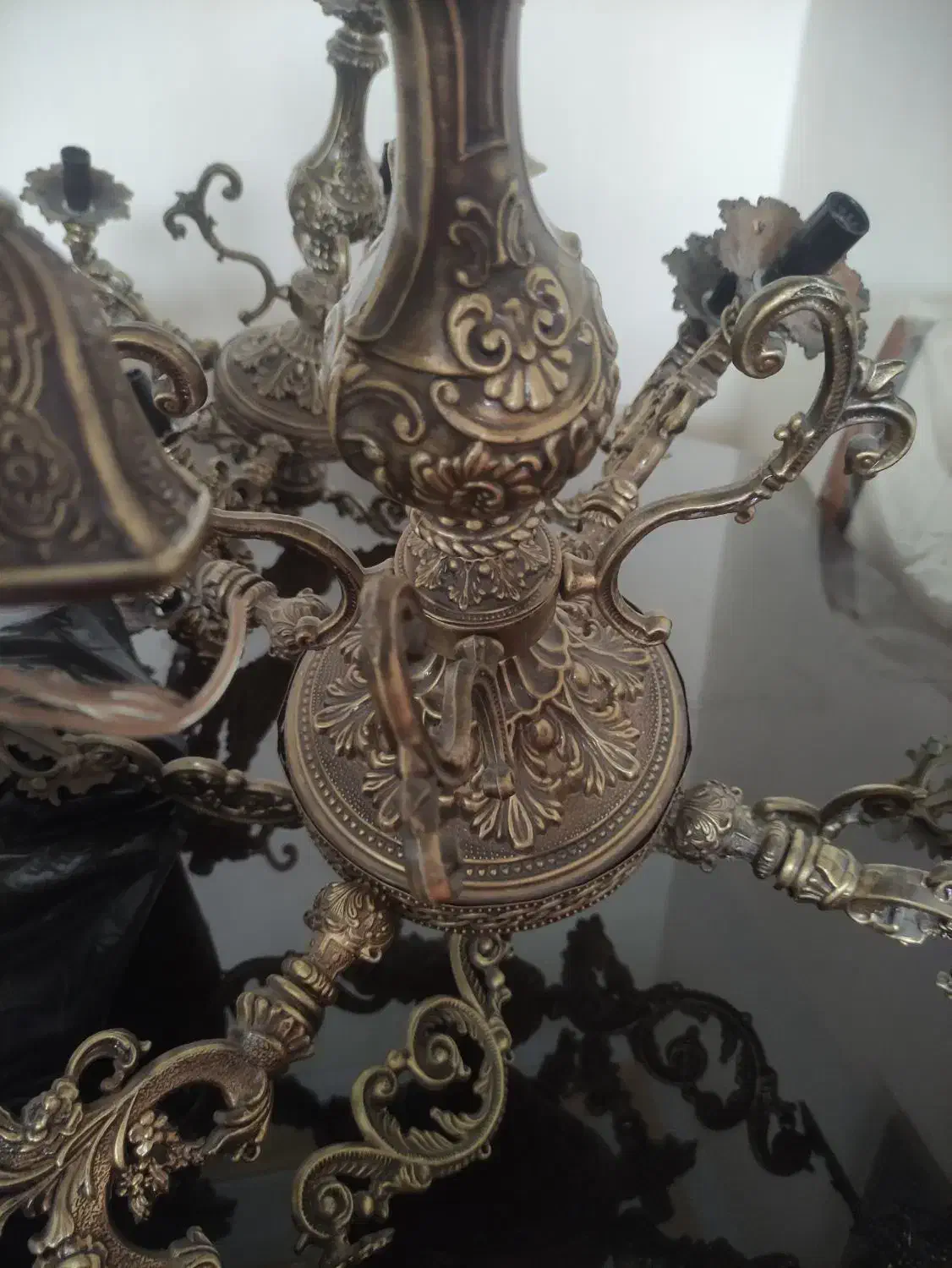 یک جفت لوستر آنتیک جنس برنج|لوستر و چراغ آویز|قائمشهر, |دیوار