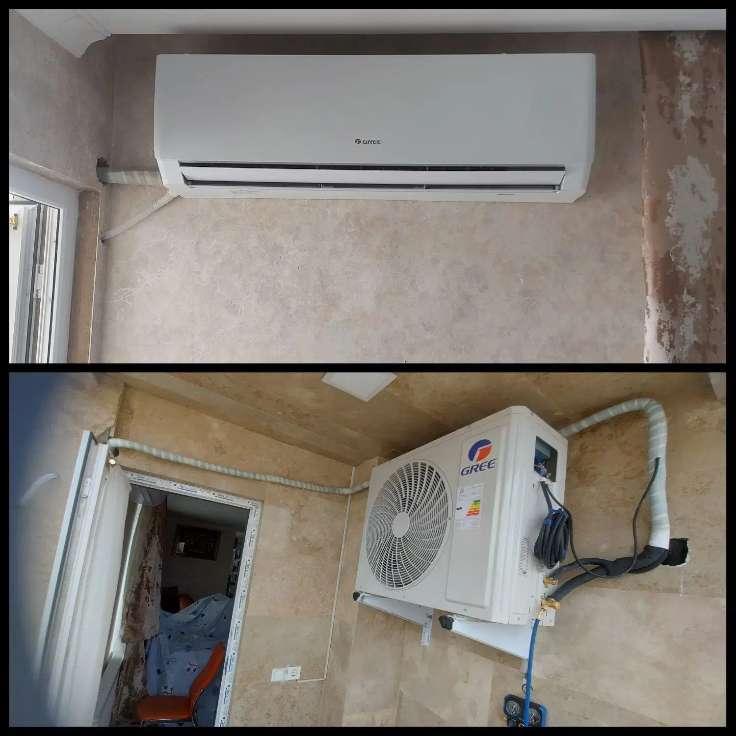 لوله گذاری تو کار کولر گاری|کولر گازی و فن‌کوئل|ارومیه, |دیوار