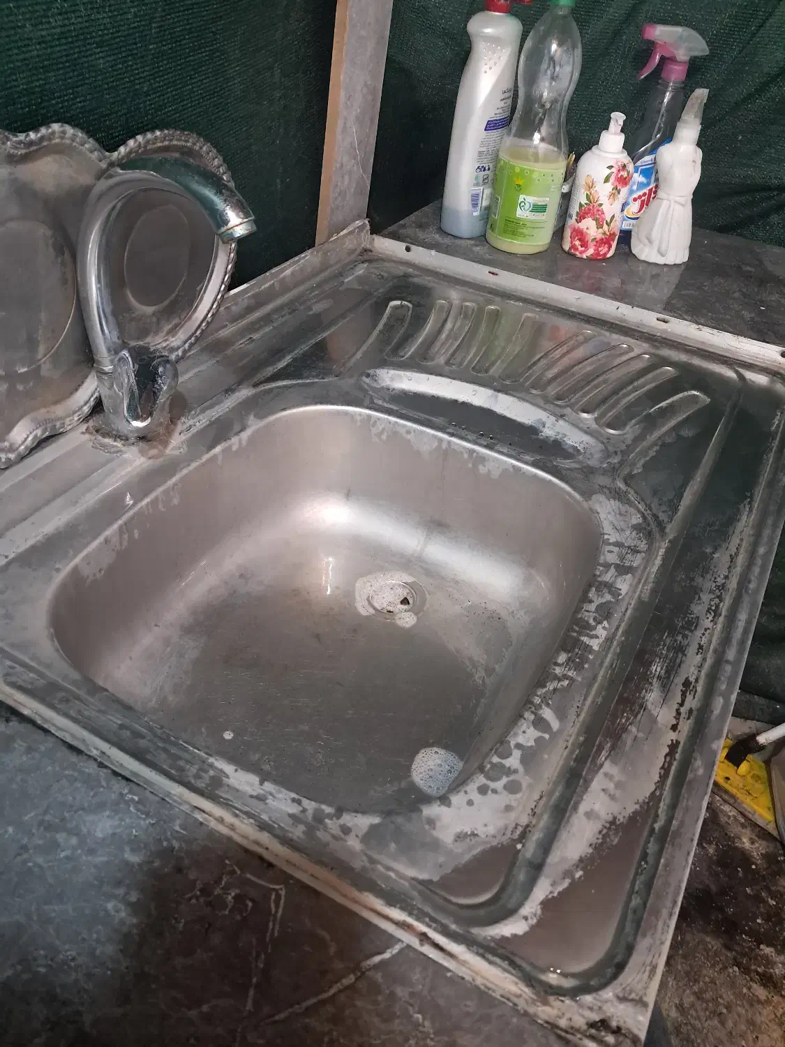 سینک وشیر اب به علاوه کابینت و سایبان|آبچکان و نظمدهنده ظروف|آمل, |دیوار