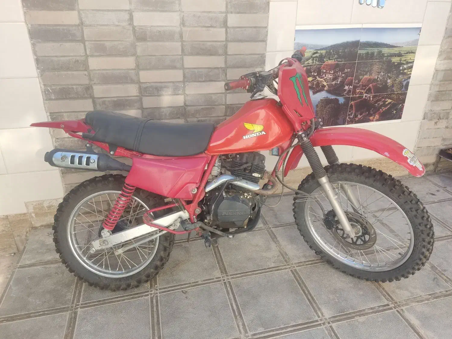 تریل پیشرو ۲۰۰  استارتی پلاک ملی|موتورسیکلت|سبزوار, چهارراه فرودگاه|دیوار