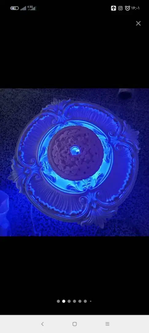 دور لوستر دور چراغ گچبری پیش ساخته گچ کاری نقاشی|لامپ و چراغ|تبریز, |دیوار