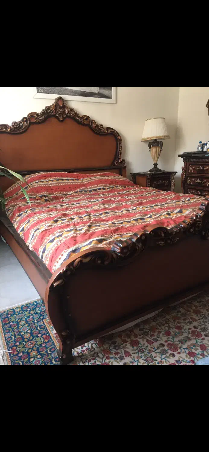 سرویس خواب چوب راش در حد نو|تخت و سرویس خواب|کرج, کیانمهر|دیوار