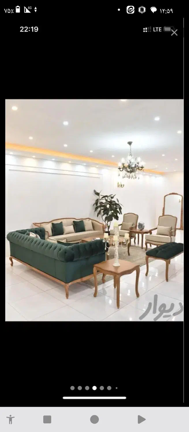 مبل فرانسوی کلاف اصلی چوب راش40% زیر قیمت بازار|مبلمان خانگی و میز عسلی|قزوین, |دیوار